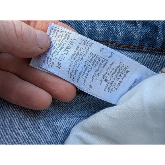 Madewell Women's Mid Rise Perfect Vintage Jeans Sz 29 Cropped Capri Distressed - Picture 7 of 8